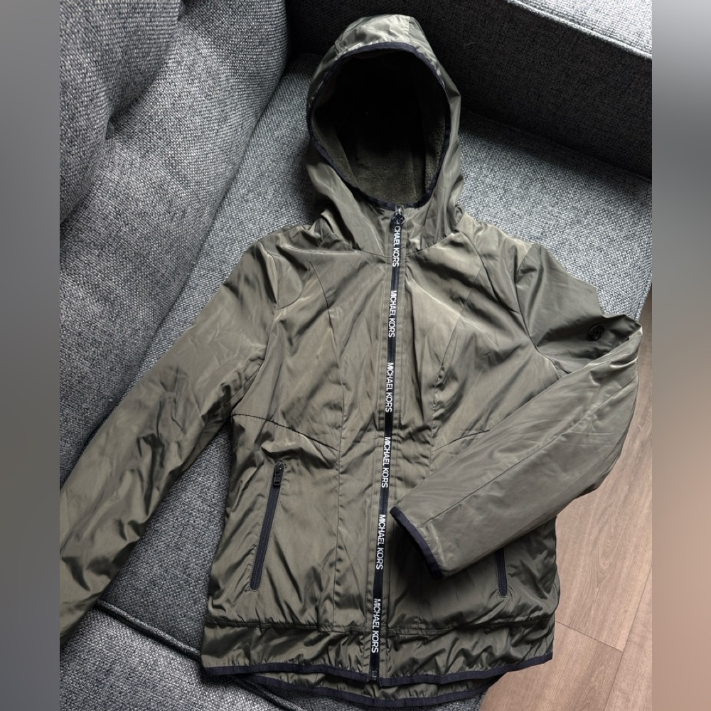 MK Women’s Olive Green Hooded Jacket